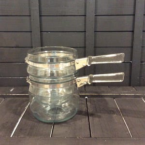 Flameware by Pyrex Double Boiler with Insert - No Lid Made in USA Replacement Discontinued Vintage VintageFindsFound #6763 Retro