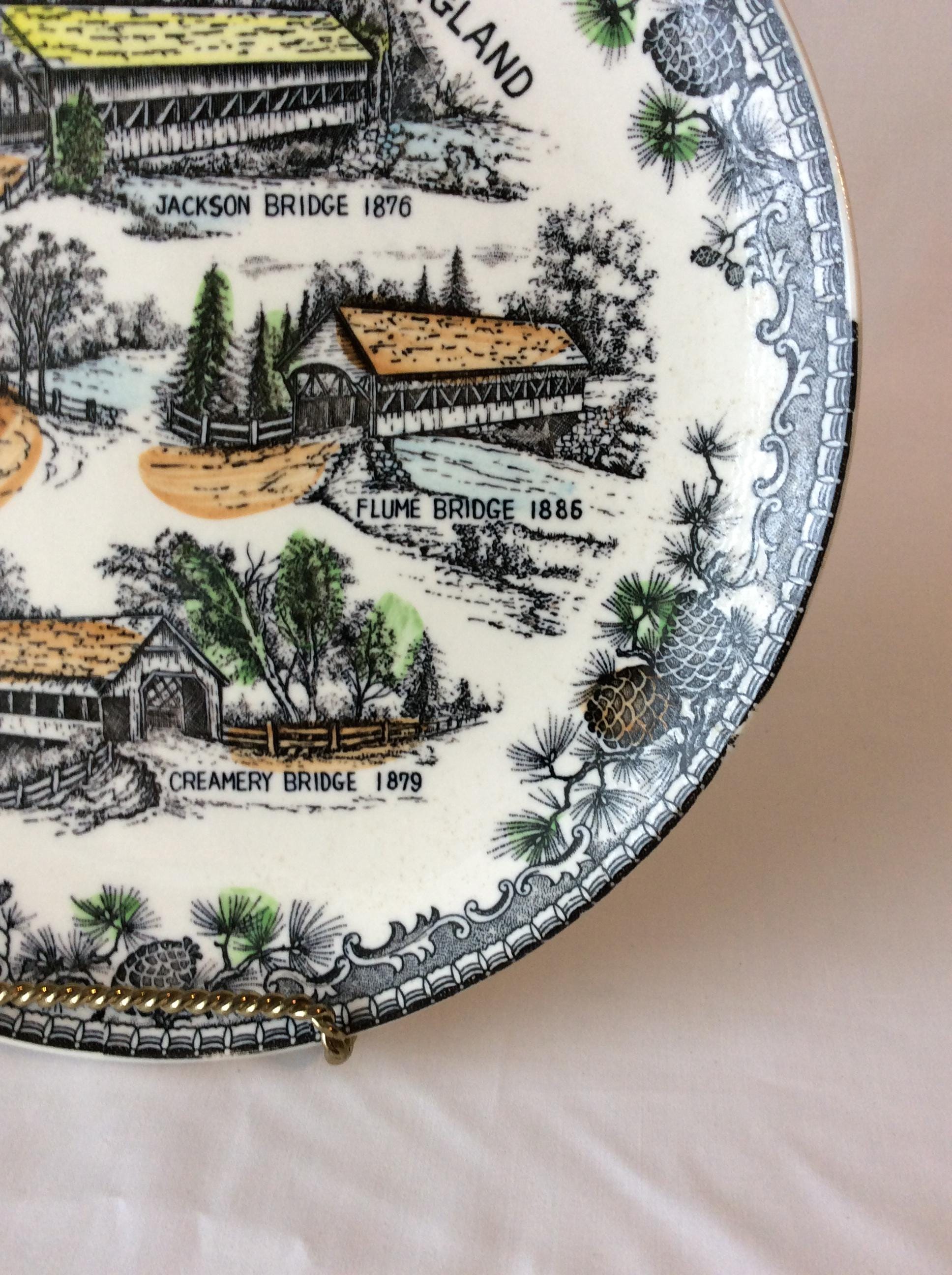 The Covered Bridges of New England Collectible Plate - Etsy