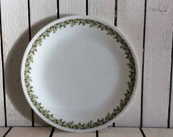 Vintage Corelle by Corning Dinner Plate in Spring Blossom Green Replacements Discounted Discontinued VintageFindsFound Retro Corelle