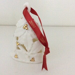 Hallmark Keepsake Ornament "Holly Berry Bell" Dated 2000 Fine Porcelain VintageFindsFound image 3