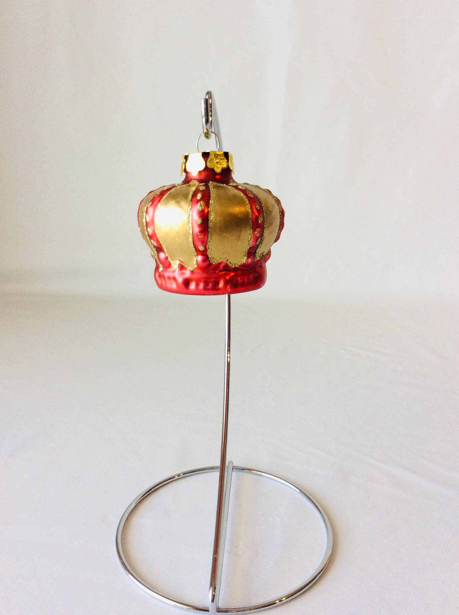 Vintage Blown Glass Crown Ornament - Red and Gold Christmas Decor - Etsy