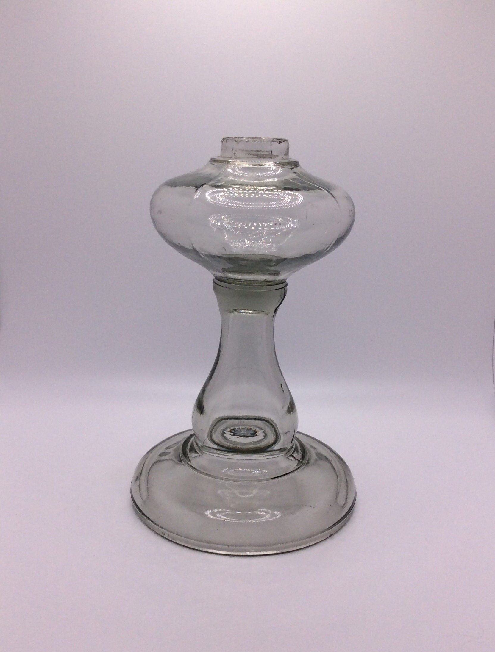 Antique Clear Glass Kerosene Oil Font 8" Tall VintageFindsFound Farmhouse Decor Hurricane Lamp Font Classic Design Lamp Edwardian EAPG