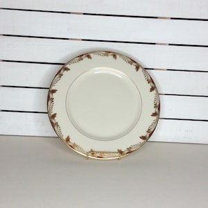 Lenox Essex Maroon Dinner Plate Made in USA Replacement Discontinued VintageFindsFound Maroon and Gold Smooth