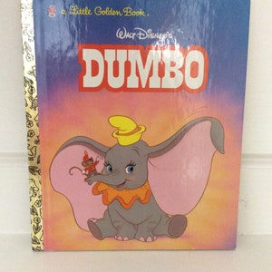 A Little Golden Book Walt Disney's Dumbo 1998 Teddy Slater Ron Dias Annie Guenther Classic Children's Book Birthday Gift Collectible Gift