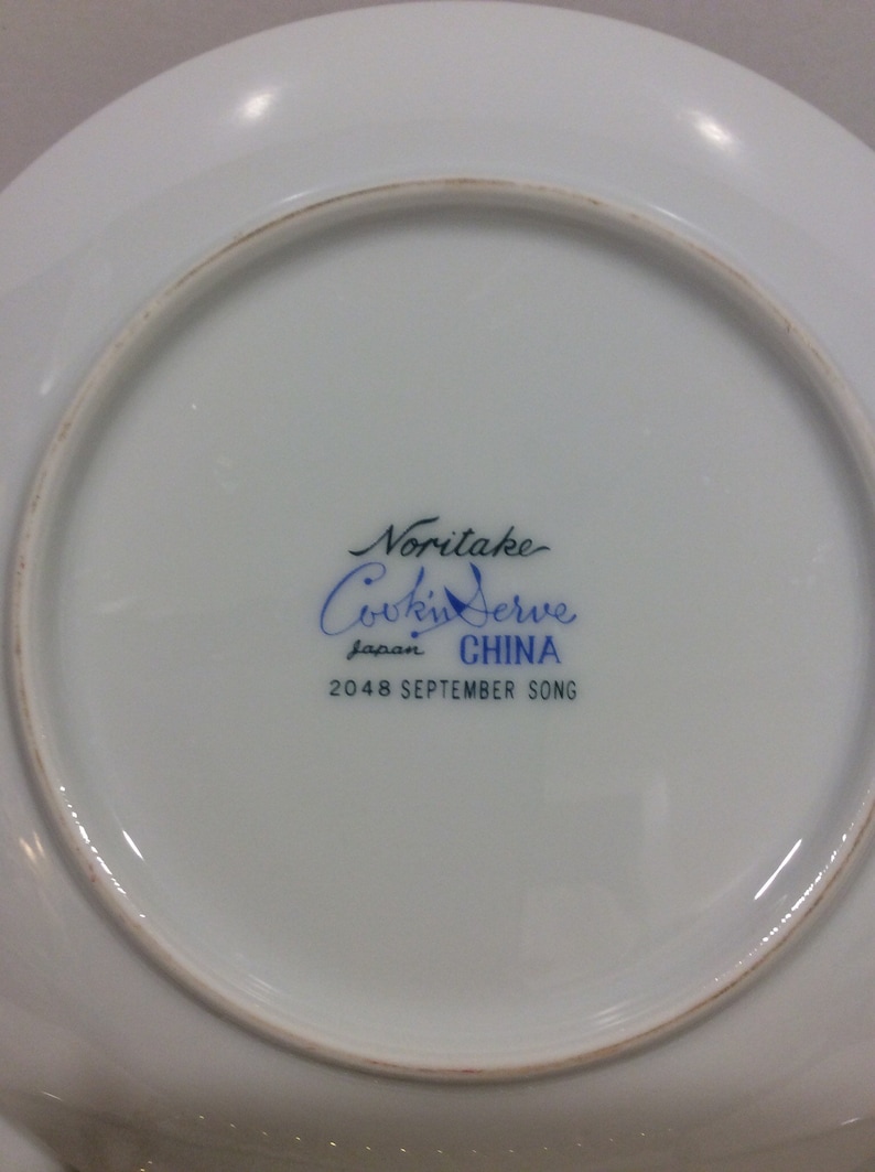 September Song Bread and Butter Plates Set of 4 Vintage Noritake Made