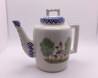St. Clément Lunéville Art Pottery Tea Pot Made In France Discontinued Replacement French Countryside VintageFindsFound Faience