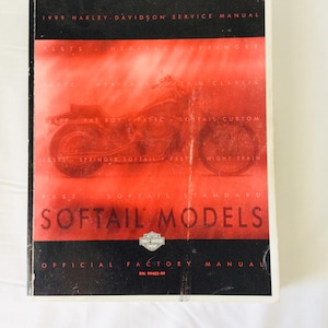 1999 Harley-Davidson Service Manual Official Factory Manual Part Number 99482-99 Softail Models Used VintageFindsFound Reference Manual