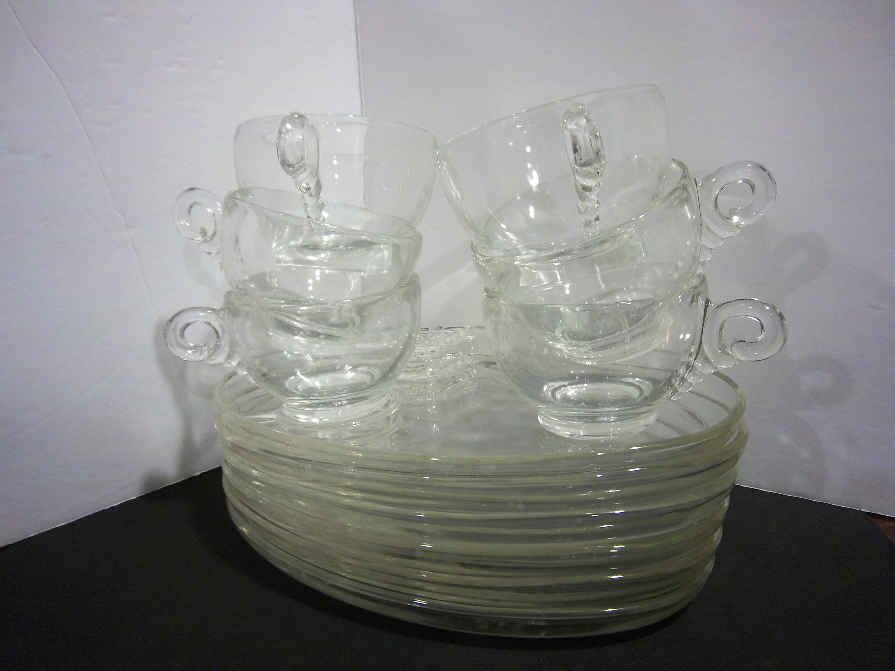 ヘーゼル アトラス「Parti-Ade」スナックセット クリアガラス 4個