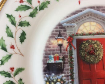 Lenox Holiday Annual Christmas Plate 2005 Home for the Holidays