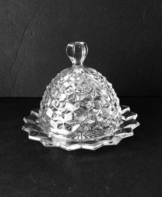 Fostoria アメリカンクリアバター皿と蓋の交換品 VintageFindsFound