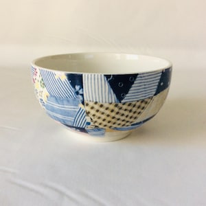 Ralph Lauren Patchwork by Wedgwood Open Sugar Made in England Casual Dinnerware VintageFindsFound Quilt Design Vintage