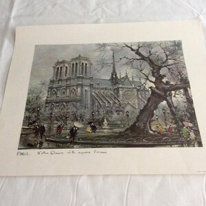 Estampe/tableau Imprimé Représentant Paris - Editions Krisarts, Année 1976 - Occasion