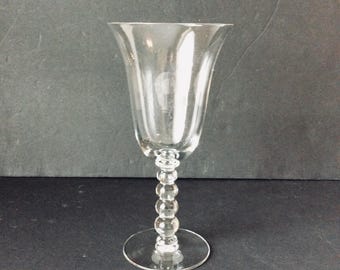 Candlewick vattenbägare i glas med stjälk 3400 VintageFindsFound