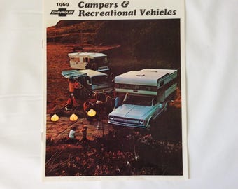 Original 1969 Chevrolet Campers & Recreational Vehicles Dealer Brochure from Dorr Chevrolet Milan Ohio VintageFindsFound Automobilia Retro