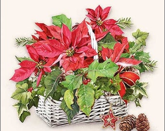 ROBINS HOLLY CANDY CANE CHRISTMAS 13/" x 13/" 33CM X 33CM 20 X 3 PLY PAPER NAPKINS