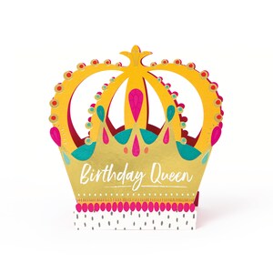Happy Birthday Queen Fold Out Concertina Karte mit Umschlag FREE UK Porto