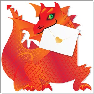 3D Grußkarte Flame Dragon Die Cut Karte mit Umschlag GRATIS UK Porto