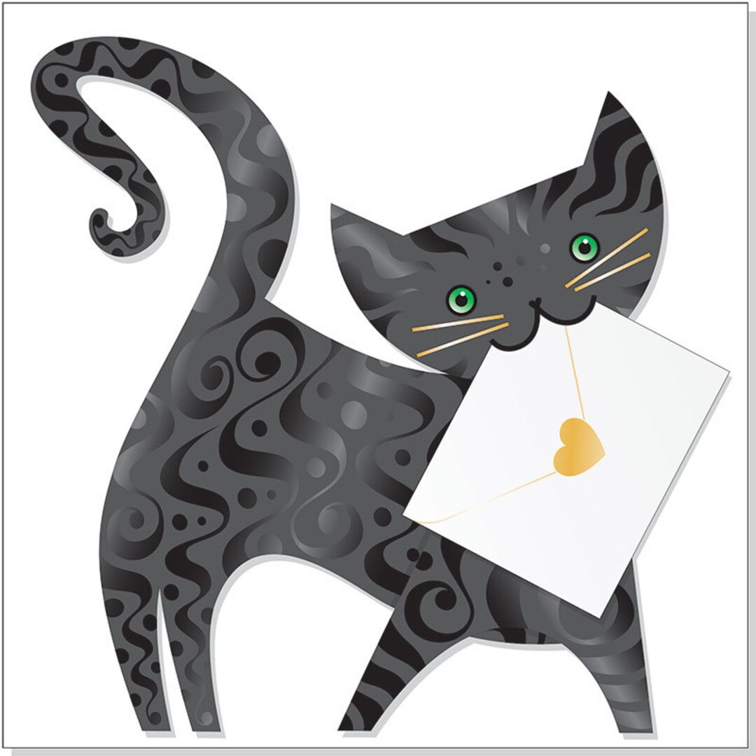 3D Greetings Card Lucky Cat Die Cut Card With Envelope FREE UK Postage ...