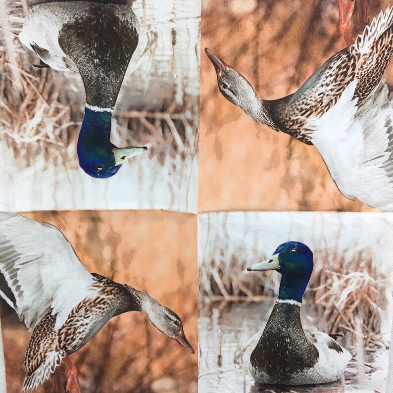 5 Paper Party Napkins Ducks Pack of 5 3 Ply Tissue Serviettes Etsy