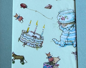 Brambly Hedge Birthday party Tissue Paper 4 Sheets Free UK Postage