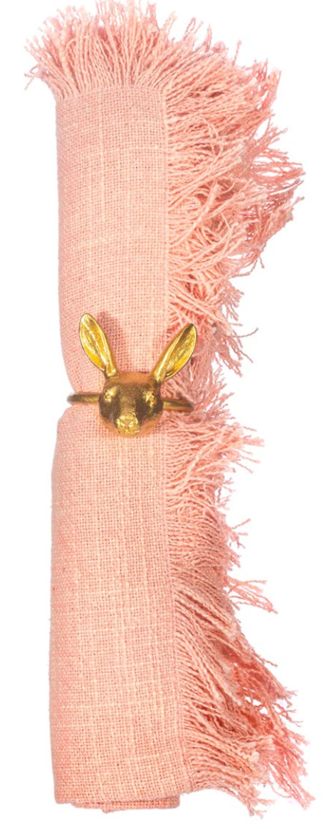 Gold Rabbit Head Napkin Ring Set of 2 Dining Table Decor FREE UK ...