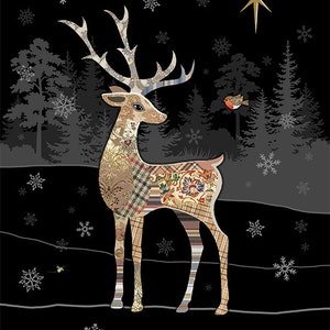 Carte de Noël Bug Art Carte de voeux renne Robin FRAIS DE PORT GRATUITS AU ROYAUME-UNI
