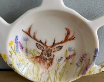 Deer Floral Teebeutel ordentlich Esszimmer Dekor GRATIS UK Porto