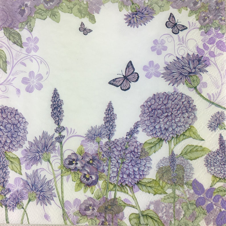 20 Ambiente Studio Paper COCKTAIL Napkins BUTTERFLIES /& FLOWERS Netherlands