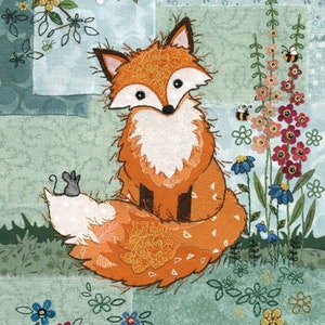 Bug Art Birthday Card Fox Greetings Card With Envelope FREE UK POSTAGE