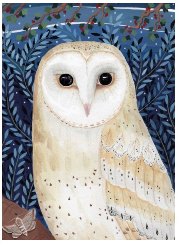 Fairy Fae Greetings Card - Barn Owl Fairy Fae Greetings Card - Barn Owl