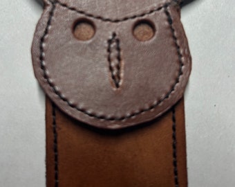 Sammy the Owl Leather Bookmark Handmade Free UK Postage