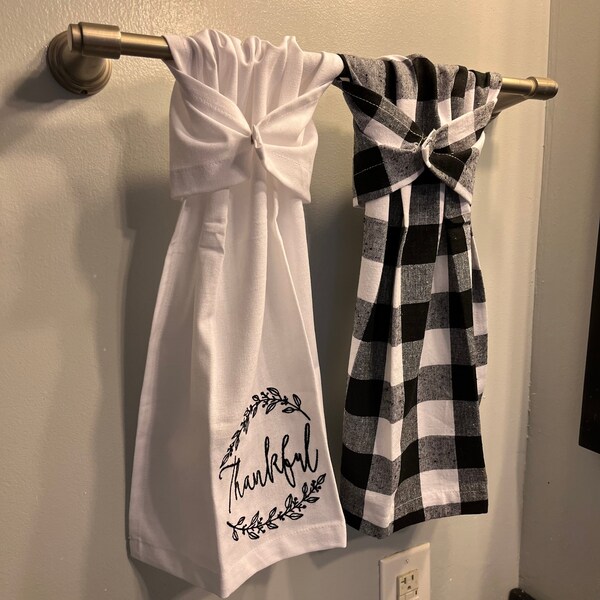 Black and White Bath Hand Towels - Etsy