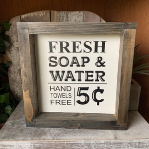 Bathroom Sign, Farmhouse Bathroom Decor, Bathroom Wall Decor