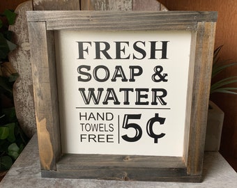 Bathroom Sign, Farmhouse Bathroom Decor, Bathroom Wall Decor