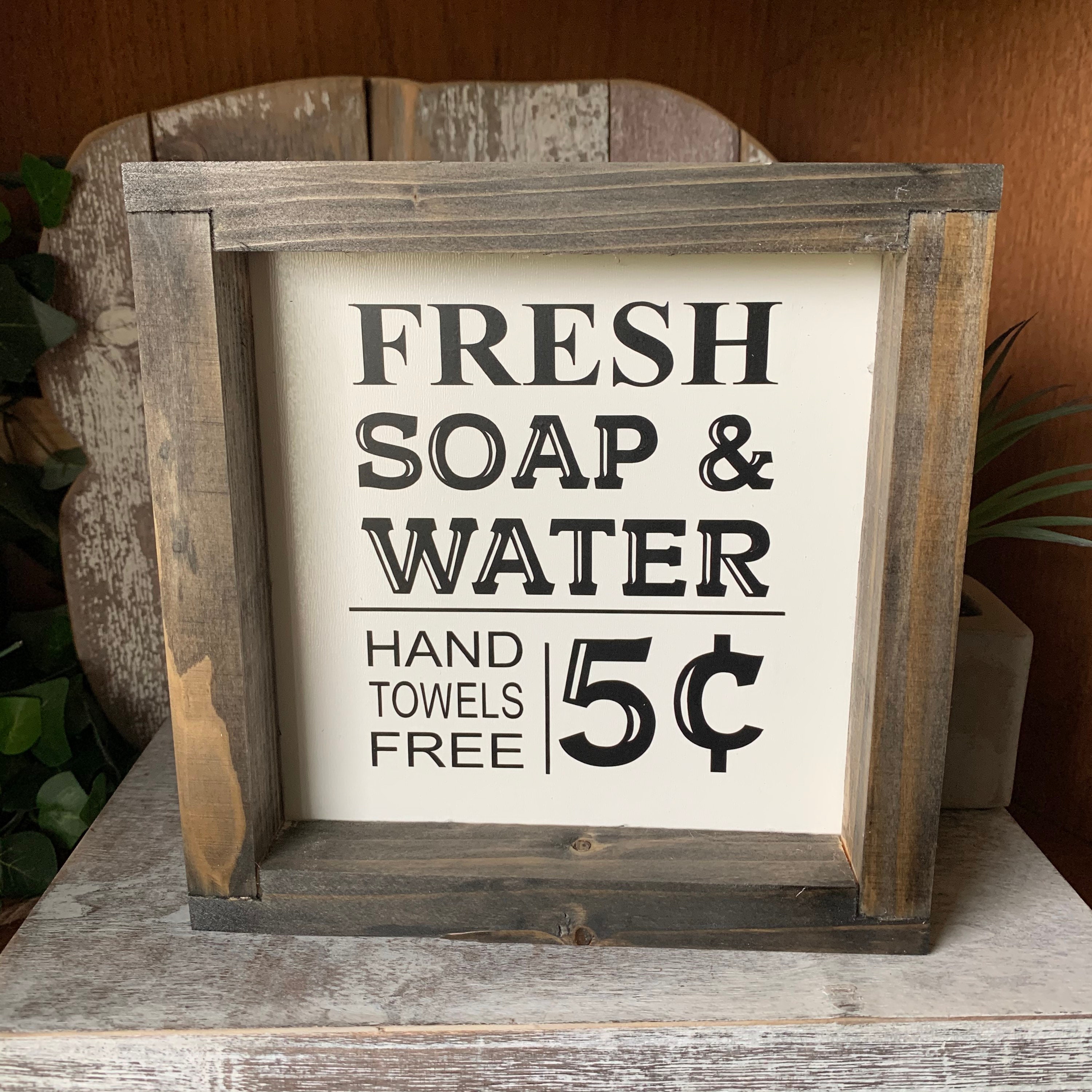 Bathroom Sign Farmhouse Bathroom Decor Bathroom Wall Decor Etsy