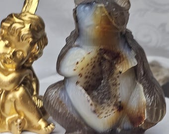 Druzy Agate Bear, Bear Statue, Crystal, Home Decor, Sculpture