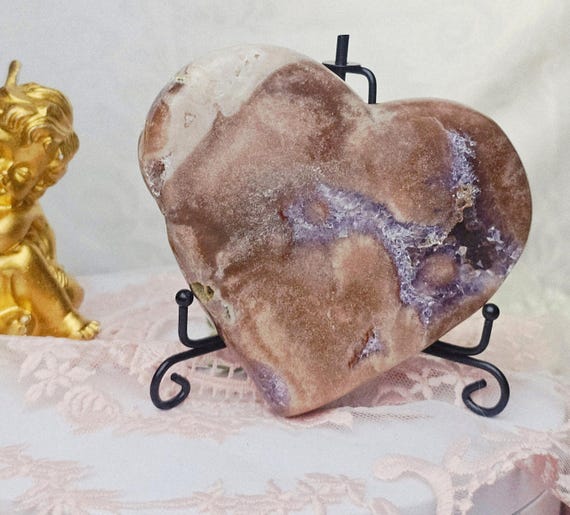 Brazilian Amethyst Druzy Heart, Pink Amethyst Druzy Hearts, Red Pink Amethyst, Crystal Heart,Gift