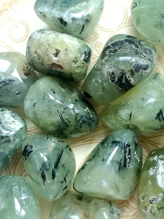100gm Prehnite TUMBLED Prehnite - Heart Chakra - Solar Plexus Chakra-4th Chakra - Reiki - Energy Healing
