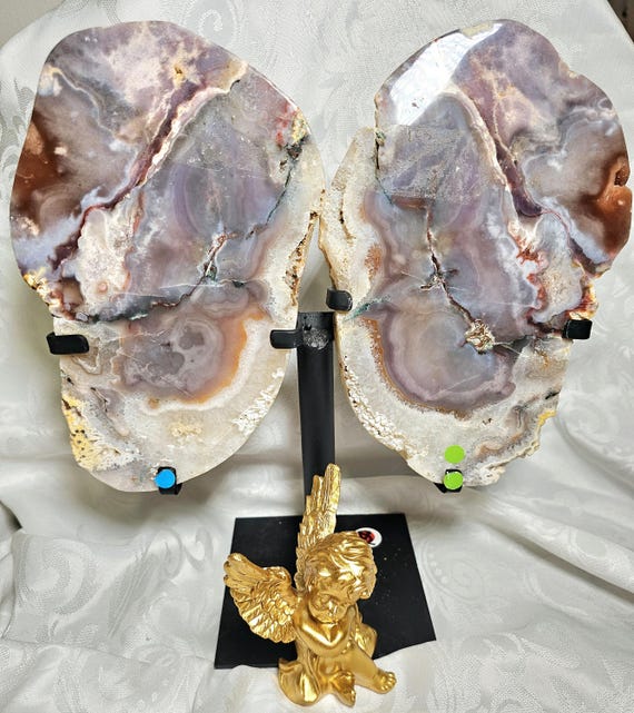 5lb LG Pink Amethyst Wings, Druzy Wings, Crystal Wings , Angel Wings,Gift