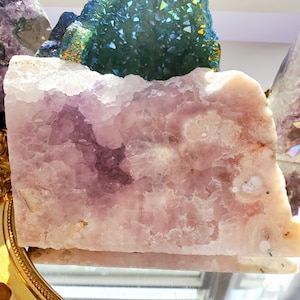 RARE Amethyst Flower Agate Slab with Druzy, Druzy Flower Agate, Amethyst, Crystal