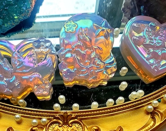 Kitsune Crystal, Angel Aura Opalite Crystal, Kitsune,Crystal