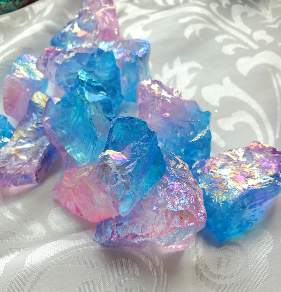 Lg Aura Clear Quartz Raw Stones, Aura Clear Quartz, Crystal, Crystals