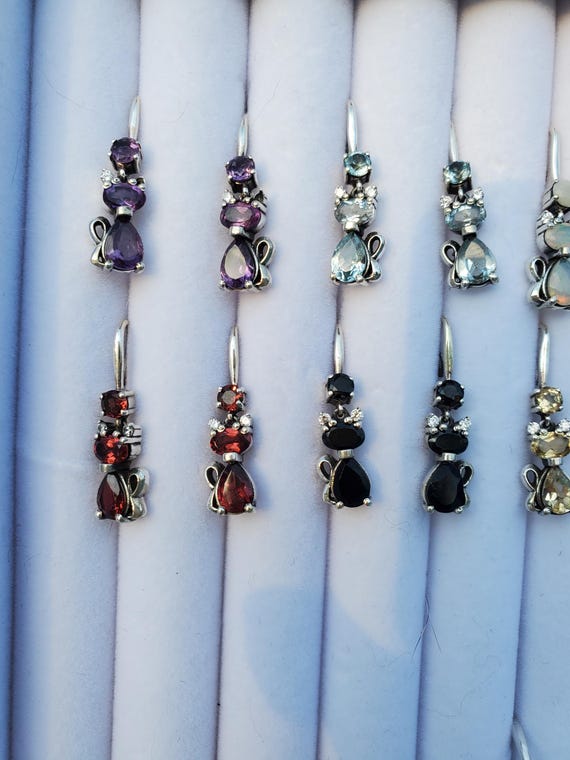 Cat Earrings, Crystal Earrings, Crystal Cat Earring, Cat, Earring