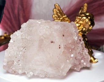 ZELDZAME roze suiker apofylliet uit India, apofylliet, kristal, kristal