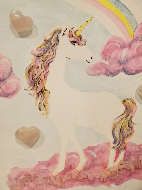 Unicorn Crystal Painting, Original Painting,Gift