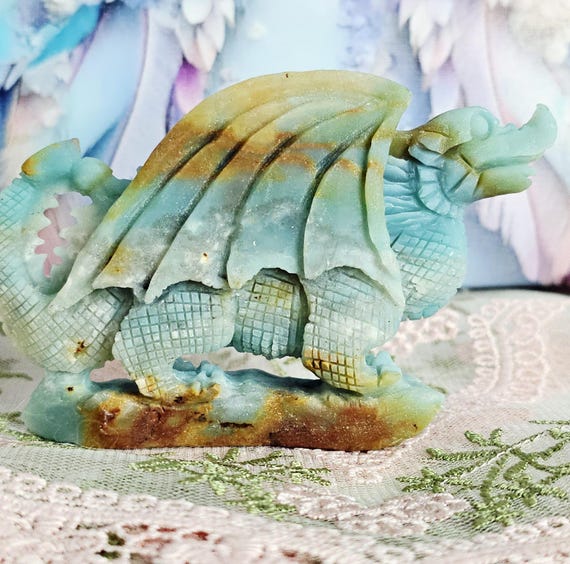 Caribbean Calcite Dragon, Crystal Home Decor, Dragon