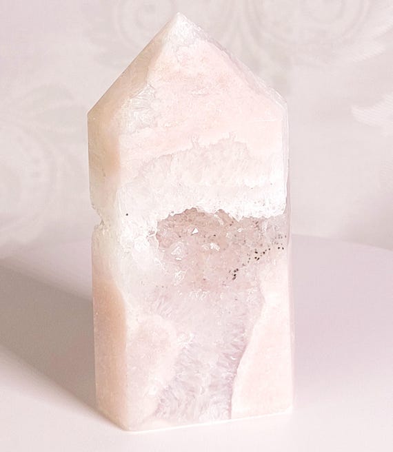 Pink Amethyst Tower, Druzy Tower, Crystal Tower ,Gift