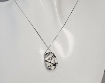 Rutilated Handmade Necklace, 925 Silver Or Gold Chain
