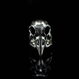 CORAX Ring - Baindots Limit3d (Gothic skull ring | Handmade brass and silver jewelry)