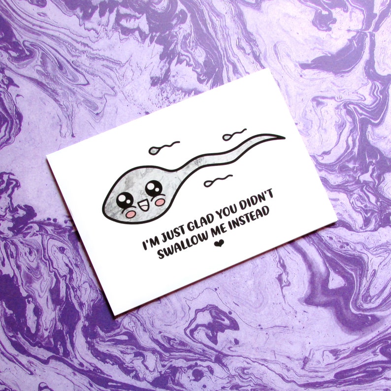 Kawaii Sperm Funny Card For Mom Glad You Didn T Etsy